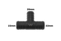WamSter® T Schlauchverbinder Pipe Connector reduziert 22mm 22mm 20mm Durchmesser