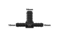 WamSter® T Schlauchverbinder Pipe Connector reduziert 10mm 10mm 16mm Durchmesser