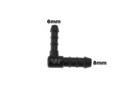 WamSter® L 90° Schlauchverbinder Pipe Connector reduziert 8mm 6mm Durchmesser