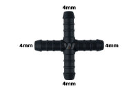 WamSter® X Schlauchverbinder Pipe Connector 4mm Durchmesser