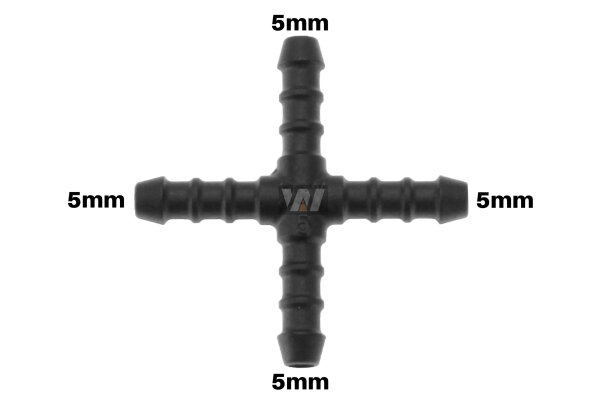 WamSter® X Schlauchverbinder Pipe Connector 5mm Durchmesser