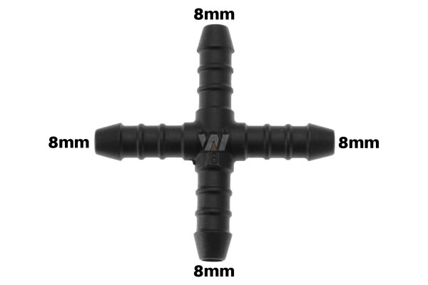 WamSter® X Schlauchverbinder Pipe Connector 8mm Durchmesser