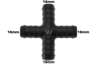 WamSter® X Schlauchverbinder Pipe Connector 16mm Durchmesser