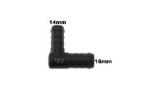 WamSter® L 90° Schlauchverbinder Pipe Connector reduziert 16mm 14mm Durchmesser